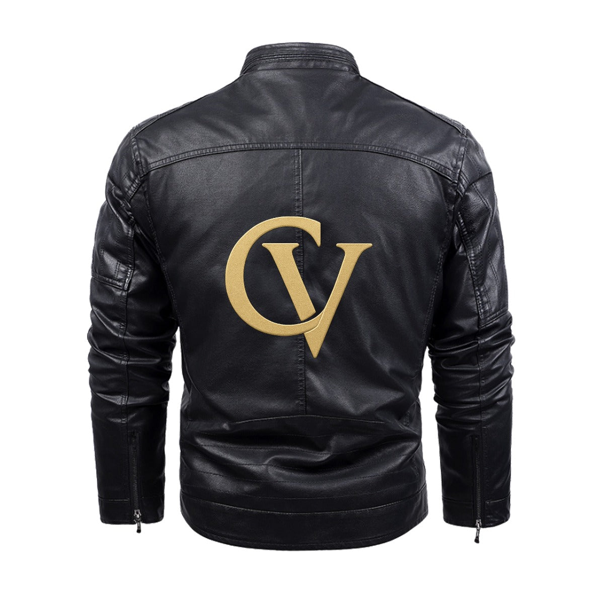 CreatorVerse - Fleece Decorative Zipper Leather Jacket (DTF)