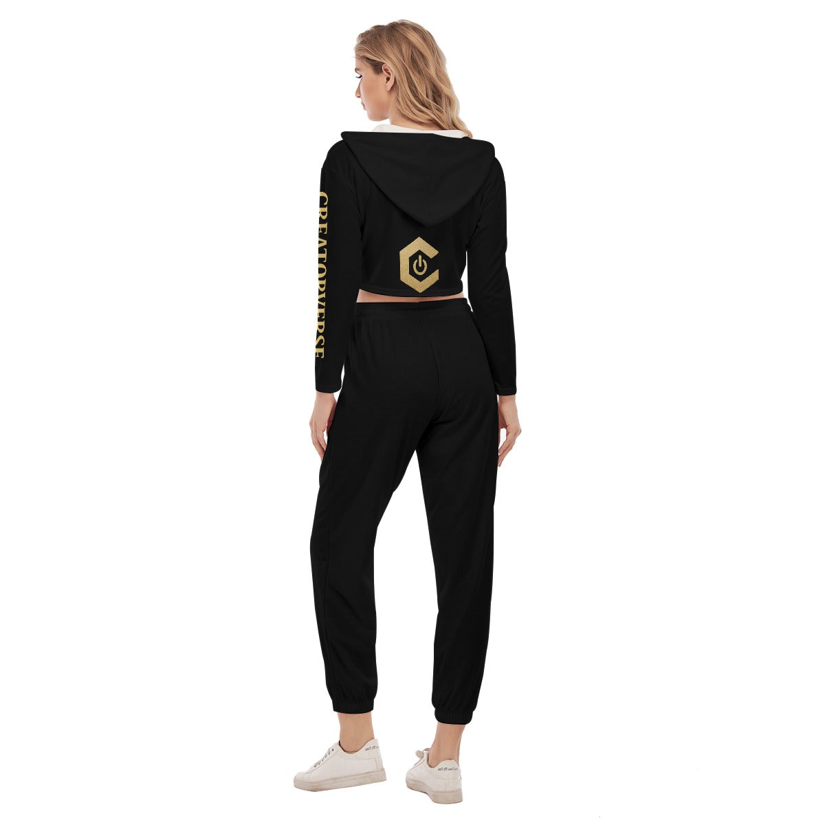 CreatorVerse - Women's Crop Hoodie Sports Set