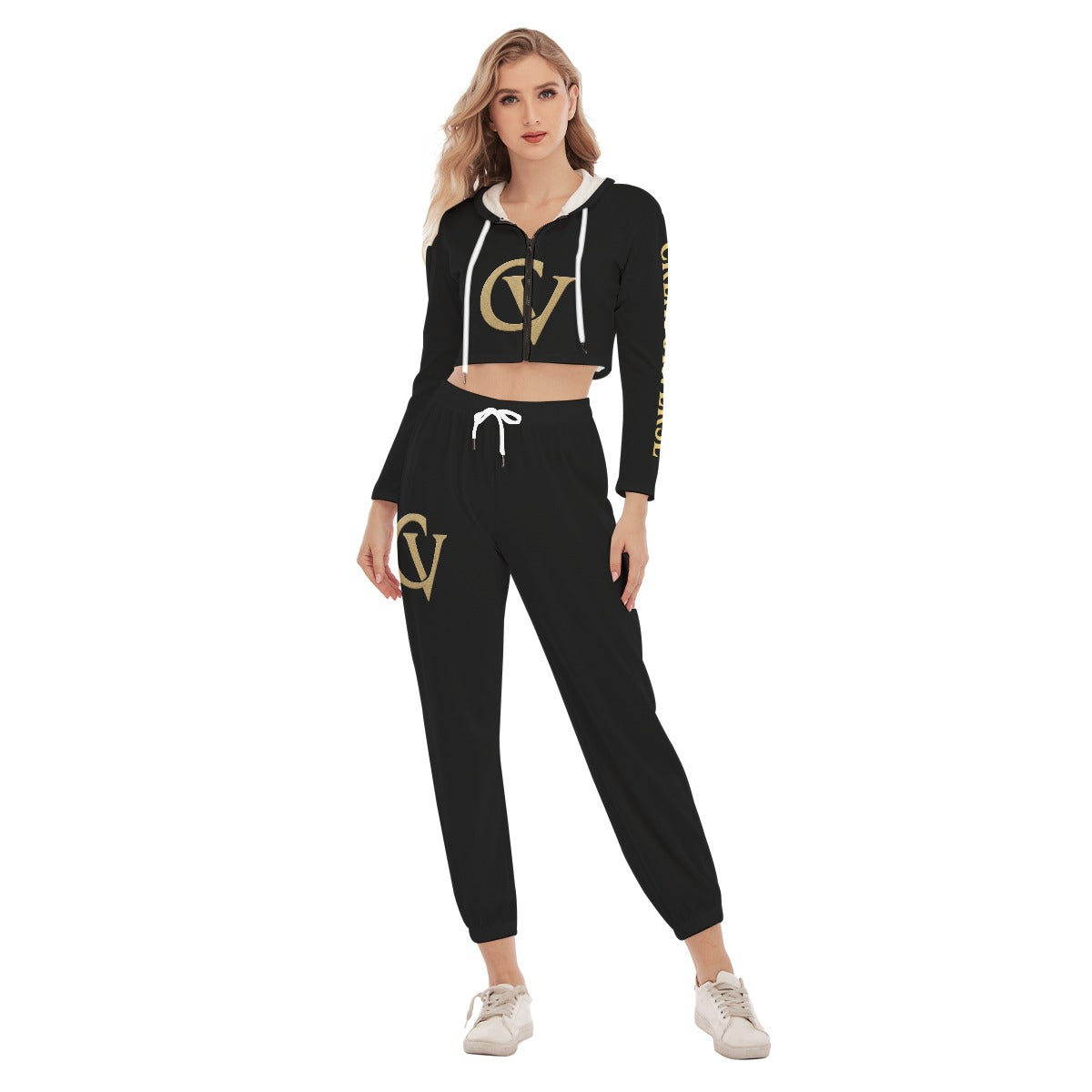 CreatorVerse - Women's Crop Hoodie Sports Set