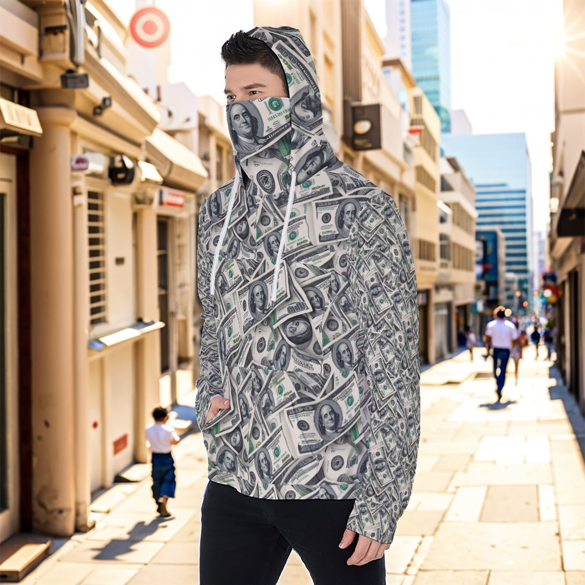 Cash Stack Masked Hoodie