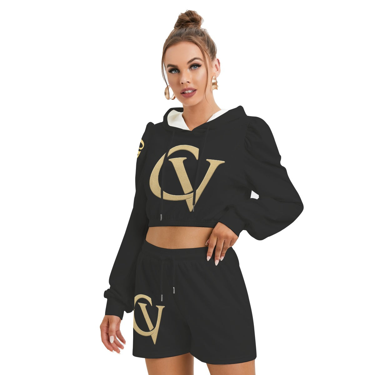 CreatorVerse - Women's Mirco Fleece Hoodie And Shorts Set