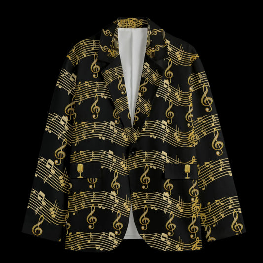 Musician's Dream- Men's Casual Flat Lapel Collar Blazer | 245GSM Cotton