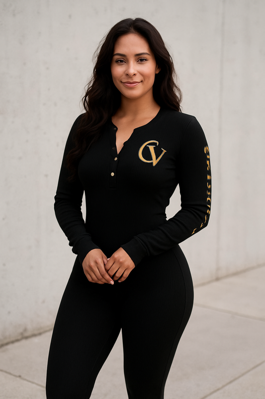 CreatorVerse - Women's Plunging Neck Jumpsuit