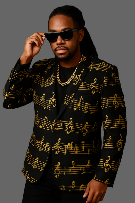Musician's Dream- Men's Casual Flat Lapel Collar Blazer | 245GSM Cotton